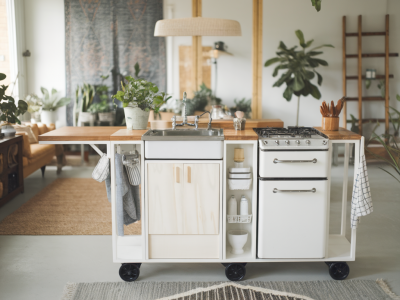 DIY : fabriquer un îlot de cuisine mobile avec des meubles IVAR de chez IKEA
