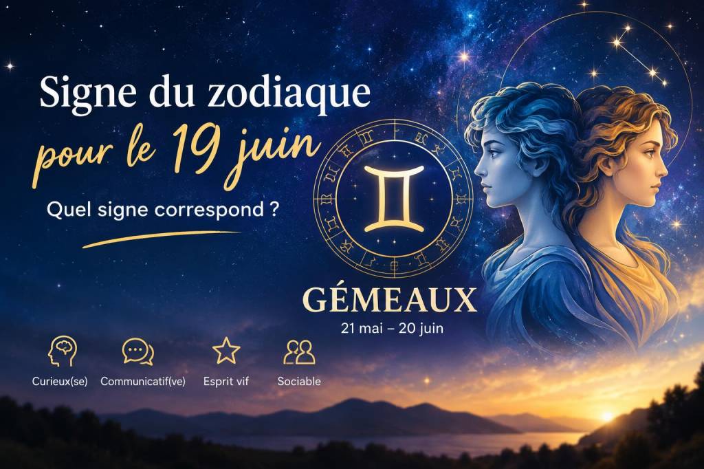 Signe du zodiaque pour le 19 juin : quel signe correspond ?