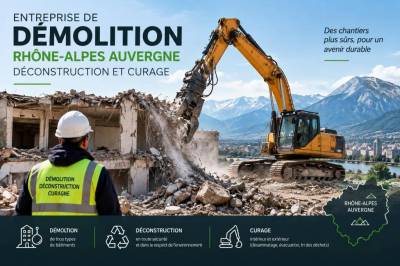 Entreprise de demolition rhône-alpes auvergne: déconstruction et curage