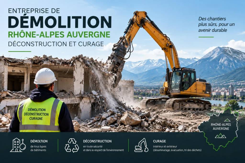 Entreprise de demolition rhône-alpes auvergne: déconstruction et curage