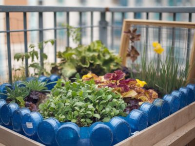 Comment fabriquer une jardinière auto-arrosante diy avec des bouteilles recyclées pour un balcon exposé sud